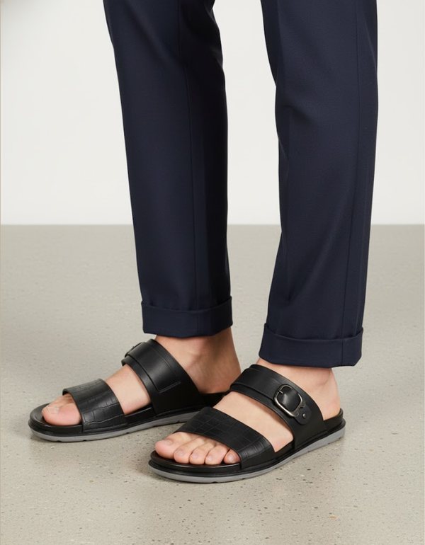 ZR3503-Black-Men Casual Slipper