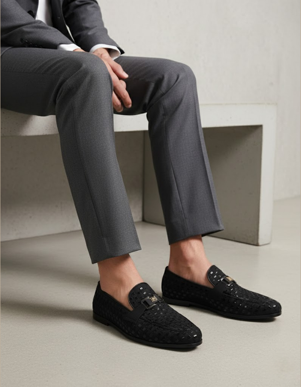 EX-6776-Black-Men Formal Slip-on's