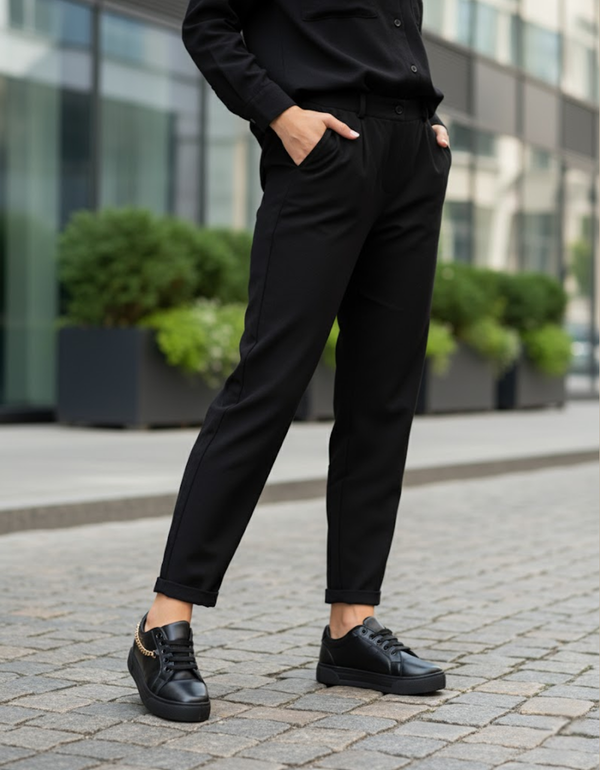 ZR6530-Black-Ladies Casual Sneaker