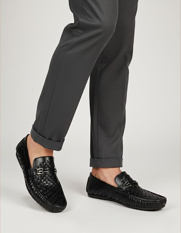 EX-8025-Black-Men Driving Moccasins