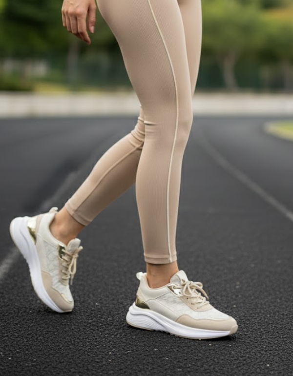 ZR6521-Beige-Ladies Comfortable Joggers