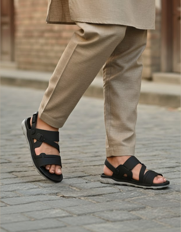 ZR-4004-Black-Men Comfort Sandal