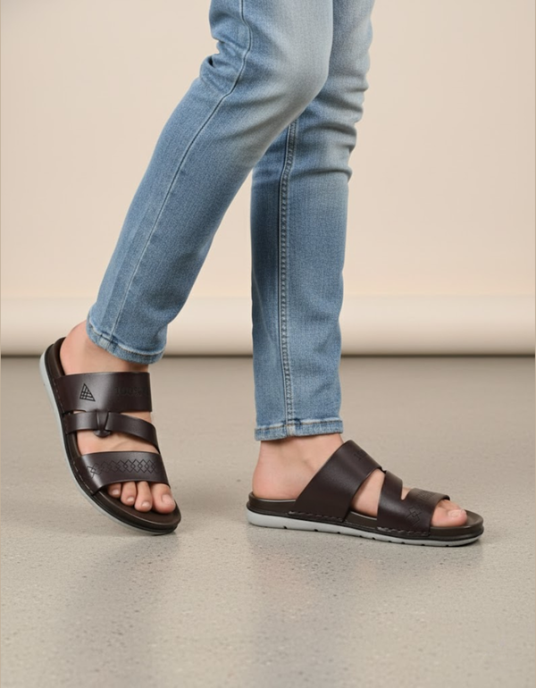 ZR3509-Brown-Men Casual Slipper