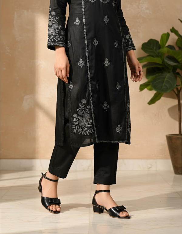 IJ-3038-Black Women Casual Sandal Heels