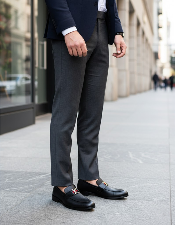 EX-6637-Black-Men Formal Slip-on's