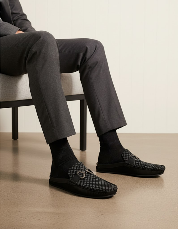 EX8042-Black-Men’s Backless Slip-On