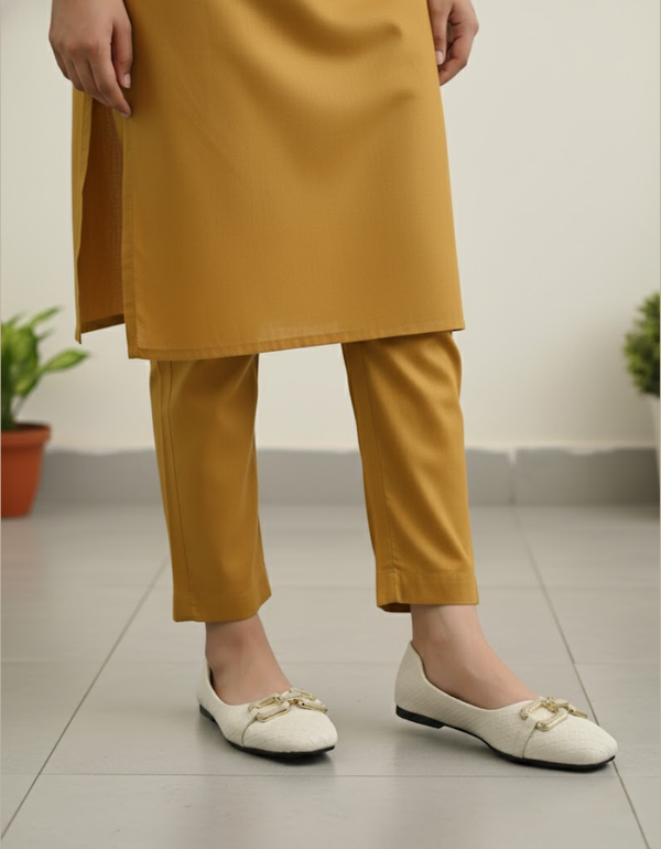 AE-5004- Cream- Ladies Soft Casual Pumps