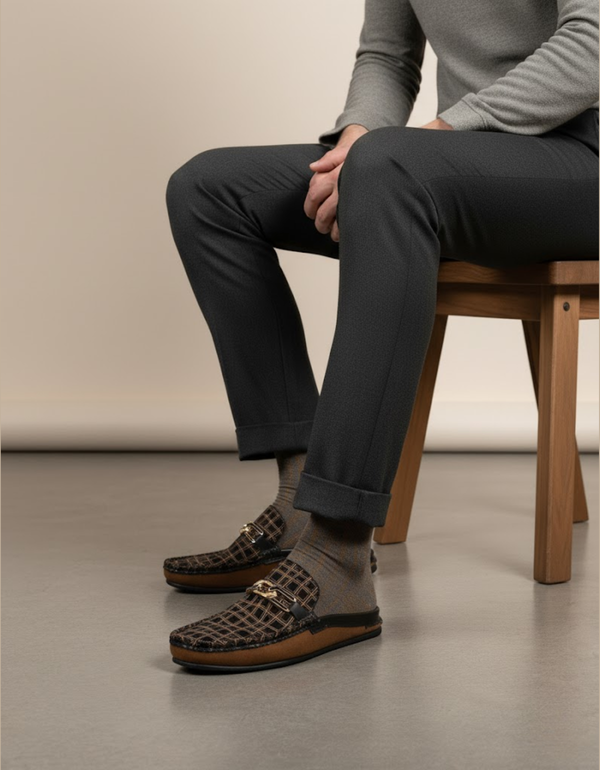 EX8044-Brown-Men’s Backless Slip-On