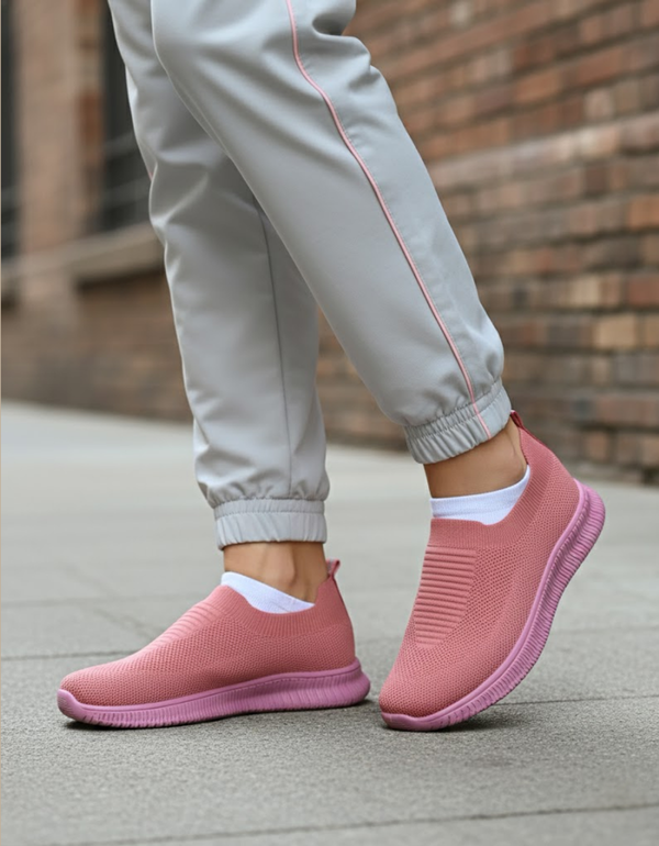 ZR6525-Pink-LadiesComfortable Canvas Joggers