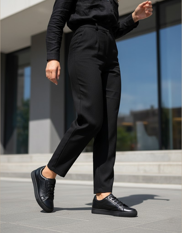 ZR6528-Black-Ladies Casual Sneaker