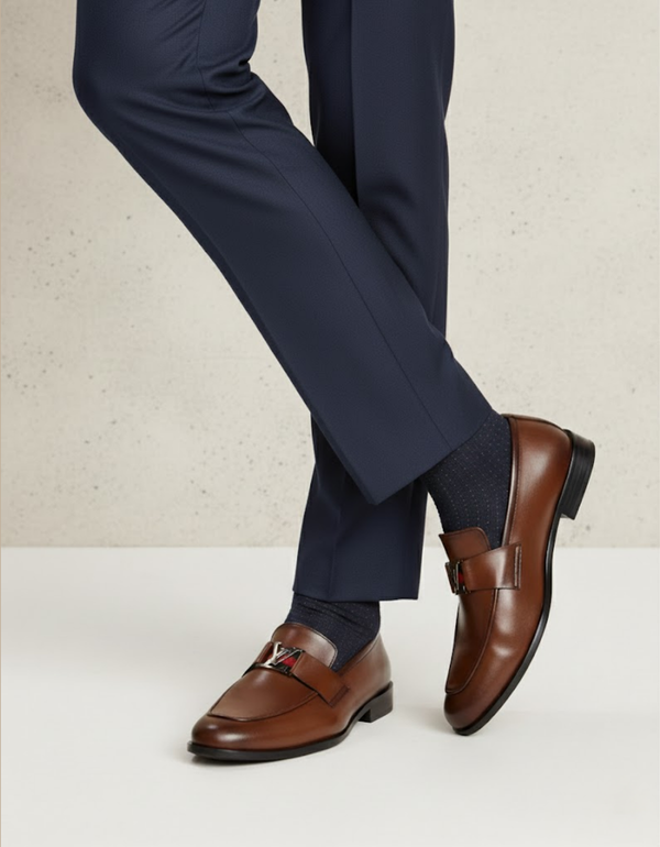 EX-6637-Brown-Men Formal Slip-on's