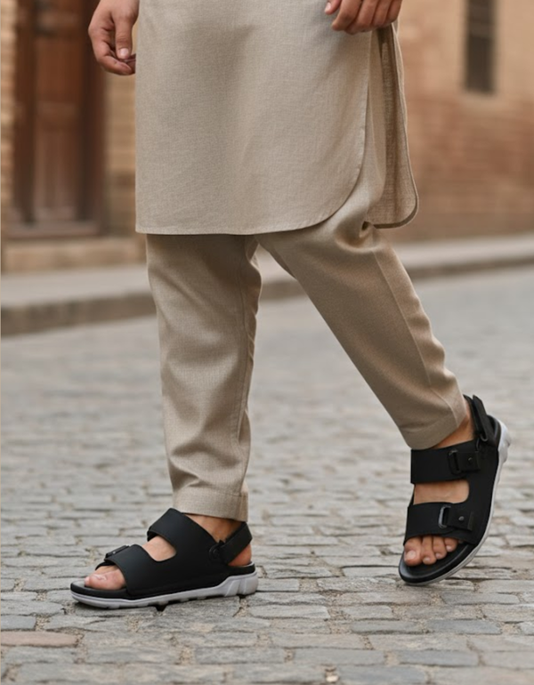 ZR-4001-Black-Men Comfort Sandal