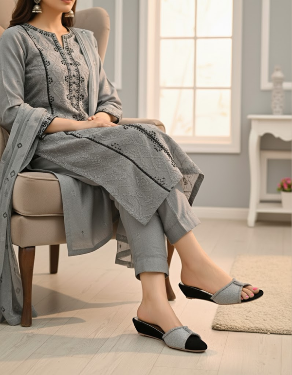 IJ-1022-Black Women Formal Chappal Heels