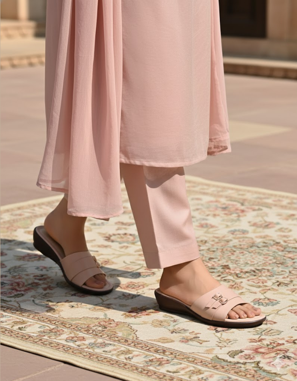 BA-1044-Peach Women Chappal