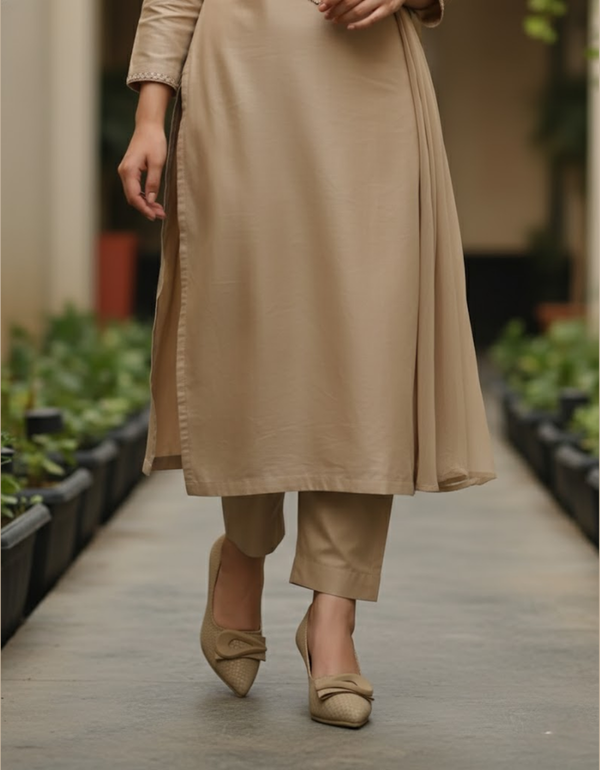 WS-5007-Cream-Ladies Court Shoes