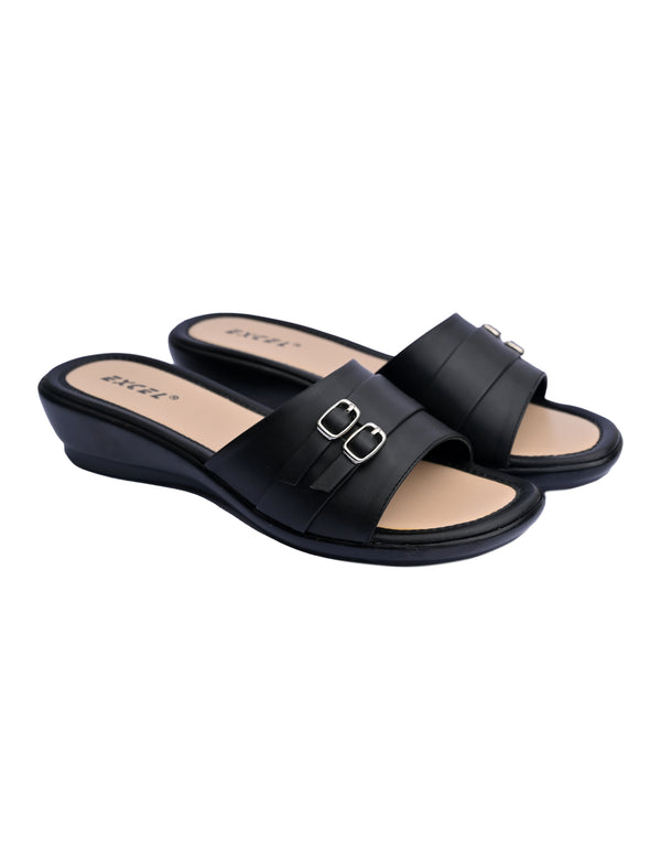 BA-1044-Black Women Chappal