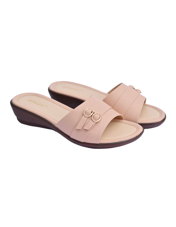 BA-1044-Peach Women Chappal