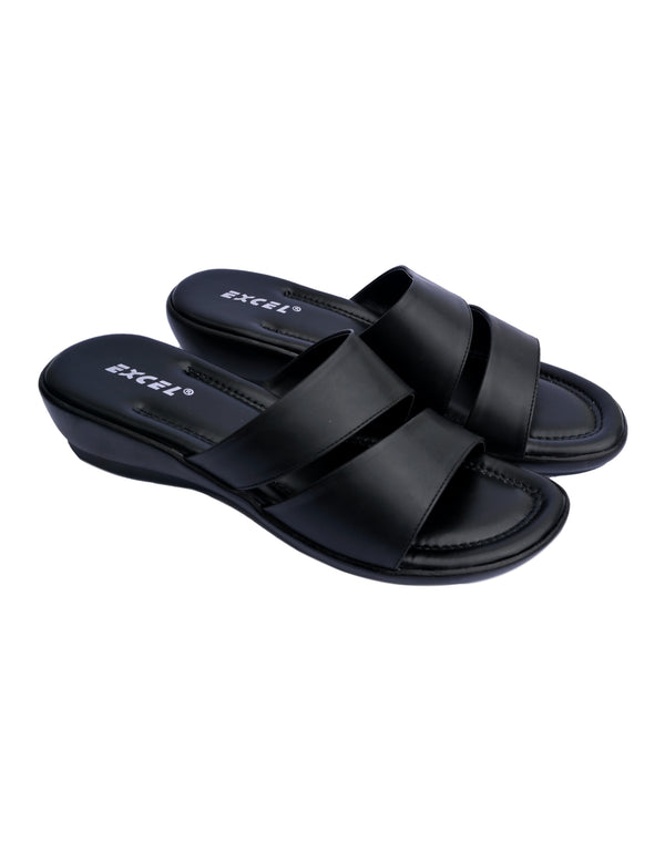 BA-1046-Black Women Chappal