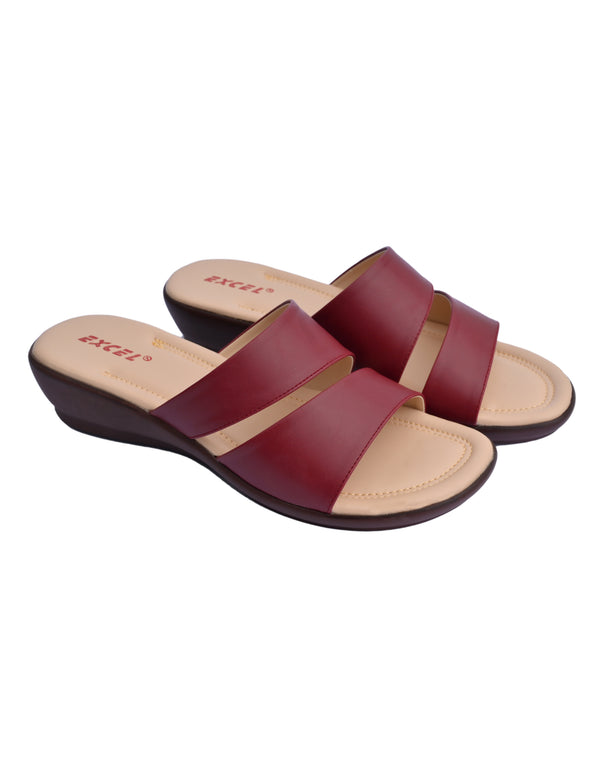 BA-1046-Maroon Women Chappal